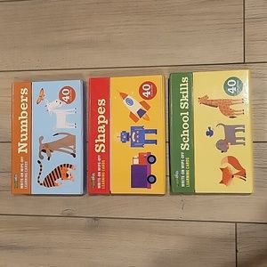 Lot of 3 Flash Kids Write-On Wipe-Off Learning Cards